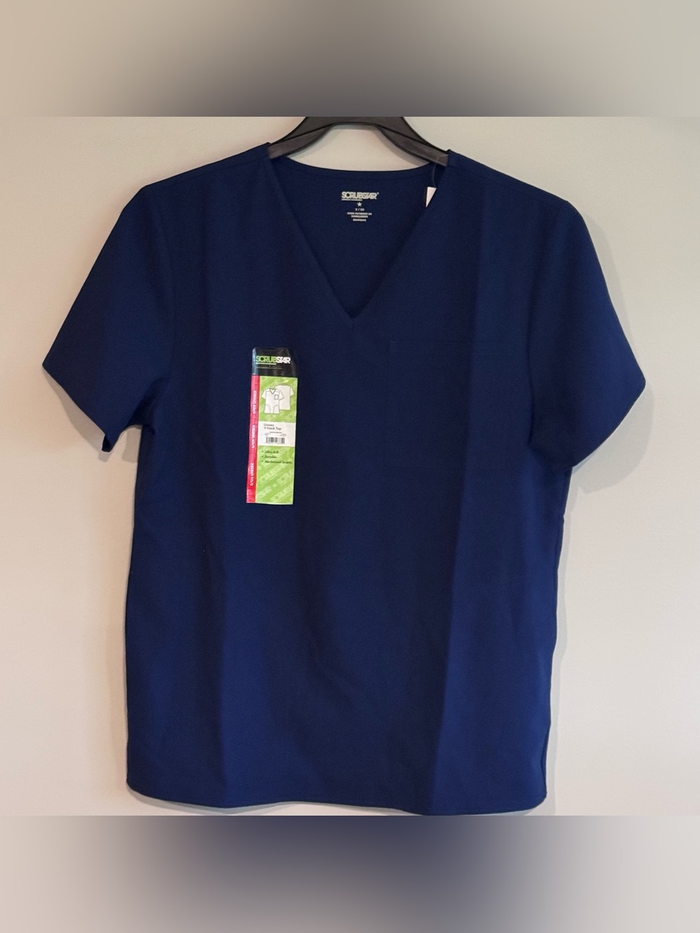Scrubstar Navy Blue Scrub Top Unisex Size Small